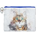 Cat Animal Art Abstract Watercolor Canvas Cosmetic Bag (XXL) View1