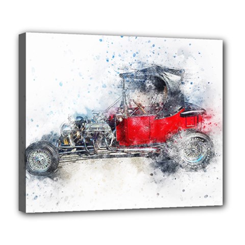 Car Old Car Art Abstract Deluxe Canvas 24  X 20   by Celenk