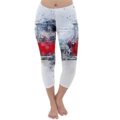 Car Old Car Art Abstract Capri Winter Leggings  by Celenk