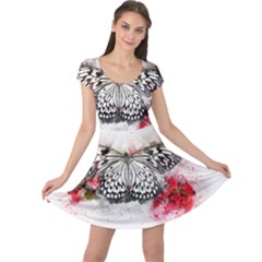 Butterfly Animal Insect Art Cap Sleeve Dress by Celenk