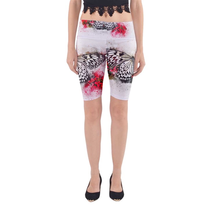 Butterfly Animal Insect Art Yoga Cropped Leggings