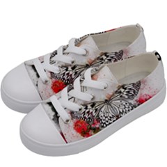 Butterfly Animal Insect Art Kids  Low Top Canvas Sneakers