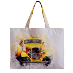 Car Old Art Abstract Zipper Mini Tote Bag by Celenk