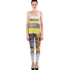 Car Old Art Abstract Onepiece Catsuit by Celenk