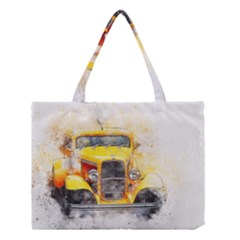 Car Old Art Abstract Medium Tote Bag by Celenk