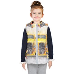 Car Old Art Abstract Kid s Puffer Vest