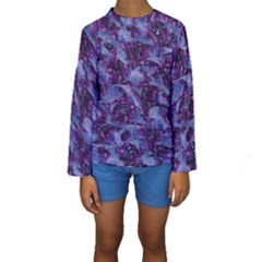 Techno Grunge Punk Kids  Long Sleeve Swimwear