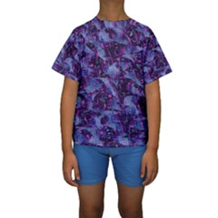 Techno Grunge Punk Kids  Short Sleeve Swimwear