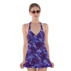 Techno Grunge Punk Halter Dress Swimsuit 