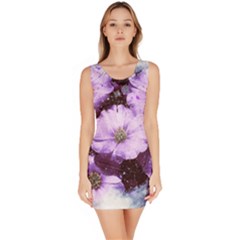 Flowers Purple Nature Art Abstract Bodycon Dress by Celenk