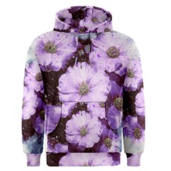 Flowers Purple Nature Art Abstract Men s Pullover Hoodie by Celenk