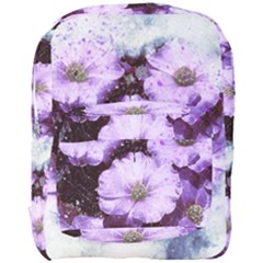 Flowers Purple Nature Art Abstract Full Print Backpack