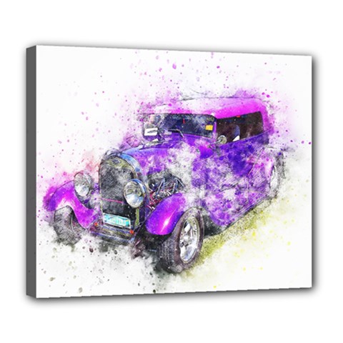 Car Old Car Art Abstract Deluxe Canvas 24  X 20   by Celenk