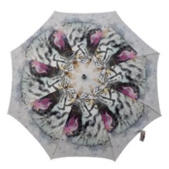 Tiger Roar Animal Art Abstract Hook Handle Umbrellas (small) by Celenk