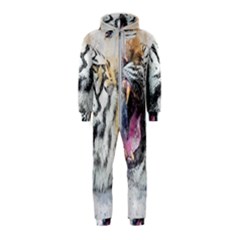 Tiger Roar Animal Art Abstract Hooded Jumpsuit (kids) by Celenk