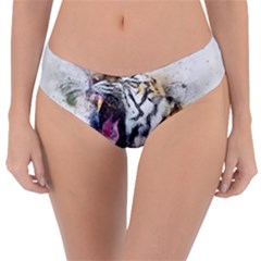 Tiger Roar Animal Art Abstract Reversible Classic Bikini Bottoms