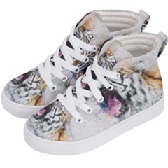 Tiger Roar Animal Art Abstract Kid s Hi-top Skate Sneakers