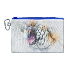 Tiger Roar Animal Art Abstract Canvas Cosmetic Bag (large)