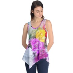 Flowers Bouquet Art Abstract Sleeveless Tunic by Celenk