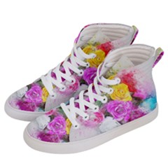 Flowers Bouquet Art Abstract Men s Hi-top Skate Sneakers