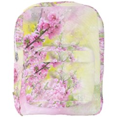 Flowers Pink Art Abstract Nature Full Print Backpack