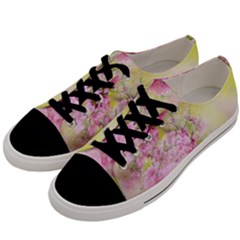 Flowers Pink Art Abstract Nature Men s Low Top Canvas Sneakers