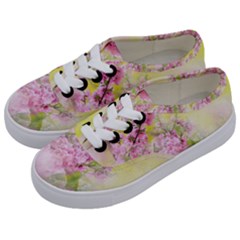 Flowers Pink Art Abstract Nature Kids  Classic Low Top Sneakers