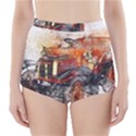 Car Old Car Art Abstract High-Waisted Bikini Bottoms View1