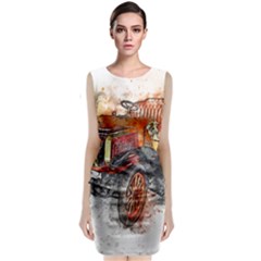 Car Old Car Art Abstract Classic Sleeveless Midi Dress by Celenk