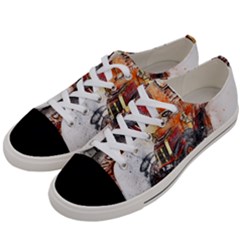 Car Old Car Art Abstract Women s Low Top Canvas Sneakers