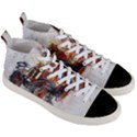 Car Old Car Art Abstract Men s Mid-Top Canvas Sneakers View3