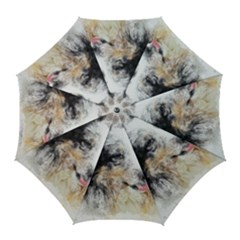 Dog Shetland Pet Art Abstract Golf Umbrellas by Celenk