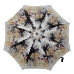 Dog Shetland Pet Art Abstract Hook Handle Umbrellas (medium) by Celenk