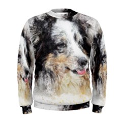 Dog Shetland Pet Art Abstract Men s Sweatshirt by Celenk