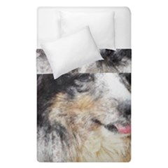 Dog Shetland Pet Art Abstract Duvet Cover Double Side (single Size) by Celenk