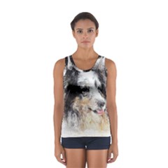 Dog Shetland Pet Art Abstract Sport Tank Top  by Celenk