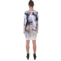 Dog Shetland Pet Art Abstract Asymmetric Cut-Out Shift Dress View2