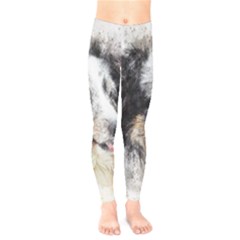 Dog Shetland Pet Art Abstract Kids  Legging