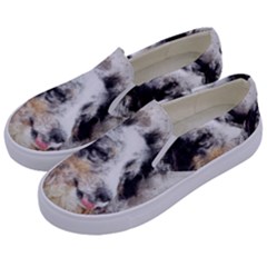 Dog Shetland Pet Art Abstract Kids  Canvas Slip Ons by Celenk