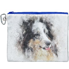 Dog Shetland Pet Art Abstract Canvas Cosmetic Bag (xxxl)