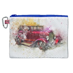 Car Old Car Art Abstract Canvas Cosmetic Bag (xl)