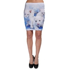 Dog Cats Pet Art Abstract Bodycon Skirt by Celenk