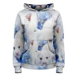 Dog Cats Pet Art Abstract Women s Pullover Hoodie by Celenk