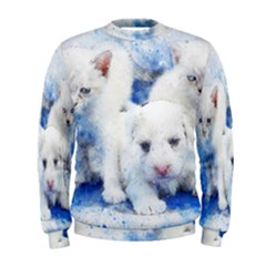 Dog Cats Pet Art Abstract Men s Sweatshirt by Celenk