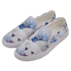 Dog Cats Pet Art Abstract Men s Canvas Slip Ons