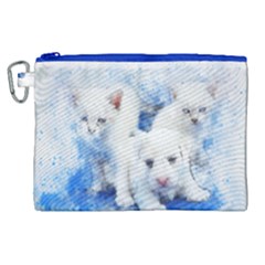 Dog Cats Pet Art Abstract Canvas Cosmetic Bag (xl)