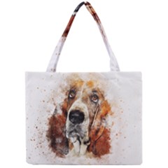 Dog Basset Pet Art Abstract Mini Tote Bag by Celenk