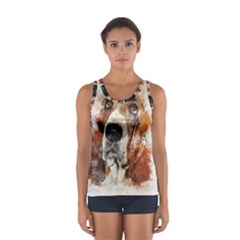 Dog Basset Pet Art Abstract Sport Tank Top  by Celenk