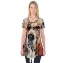 Dog Basset Pet Art Abstract Short Sleeve Tunic  View1