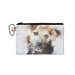 Dog Animal Pet Art Abstract Canvas Cosmetic Bag (small)